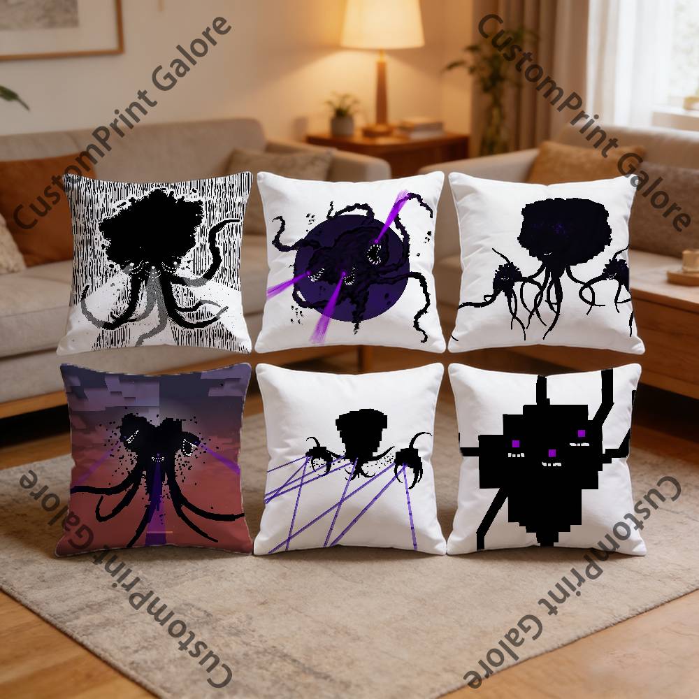 WWither SStorm HD Print Square Pillow Cover Polyester Lightweight Customizable for Home Office Sofa Decor
