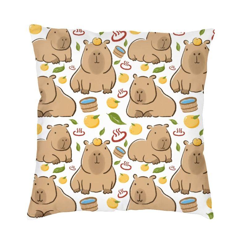 Capybara Cushion Cover Sofa Home Decorative Square Throw Pillow Cover x