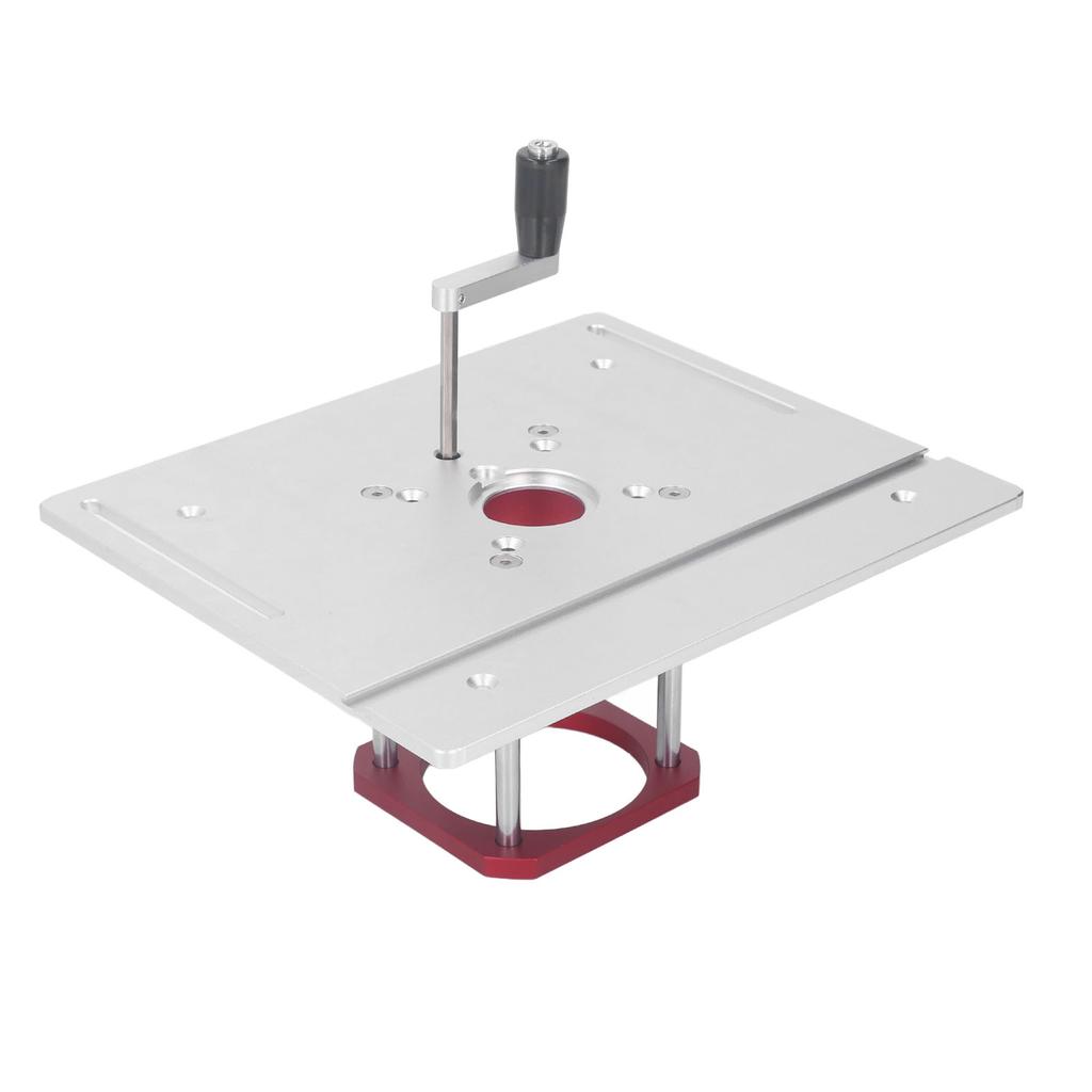 0‑54mm Router Table Lifting Base with Handle Aluminum Alloy Woodworking Flip Board for 64‑65mm Trimming Machine