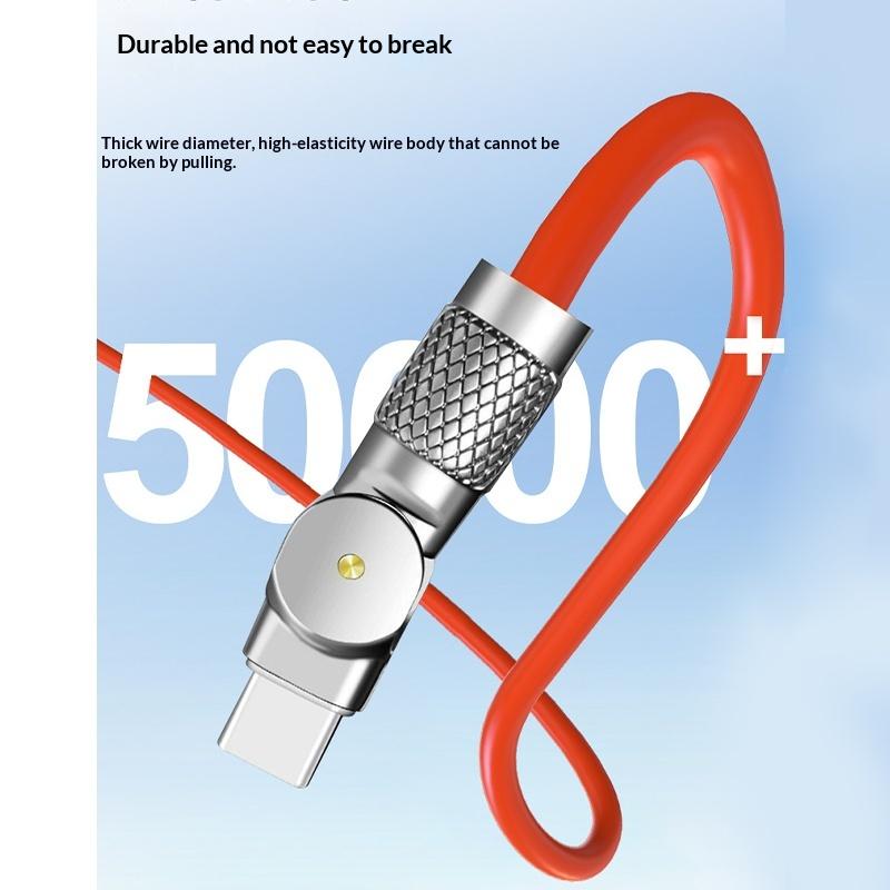Кабель USB Type C для быстрой зарядки 120 Вт, кабель-уголок с поворотом на 180 градусов для игрового телефона, зарядного устройства, кабель USB Type C