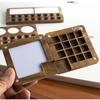 Wooden Handmade Watercolor Paint Palette Portable Empty Magnetic Suction Box For Artist Travel Sketch Painting School Supplies