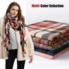 Women'S New European And American Shawl Scarf, Autumn And Winter Large Grid Triangle Imitation Cashmere Double-Sided Scarf