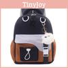 Childrens Color Blocked Backpack With Plush Pendant For Kindergarten Children