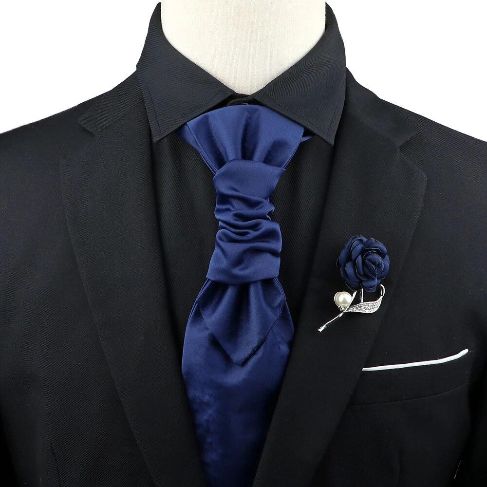 Мужской, Галстук с пейсли, Набор брошей для галстука, Красный, Черный, Регулируемый галстук, Роскошный, Смокинг, Свадьба жениха,