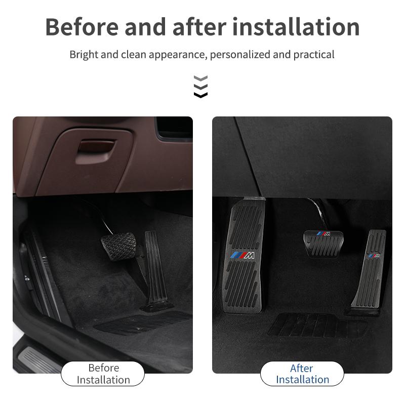ZUWG9 2025 Hot Car Brake Foot Rest Pedal Cover Alloy Rubber Gas Pedal Protector For BMW M X1 X3 X5 X6 X7 E30 E90 M3 E84 E83 F25 E91 E6