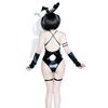 Sexy Women Anime Bunny Cosplay Costumes Original Design Gothic Garter Belts Hollow Out Black Patent Leather Erotic Lingerie