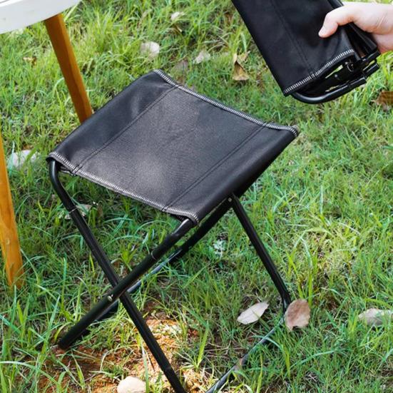 Outdoor Folding Stool with Storage Bag Portable Lightweight Heavy Duty Camping Backpacking Travel Beach Picnic Fishing Collapsible Chair Seat