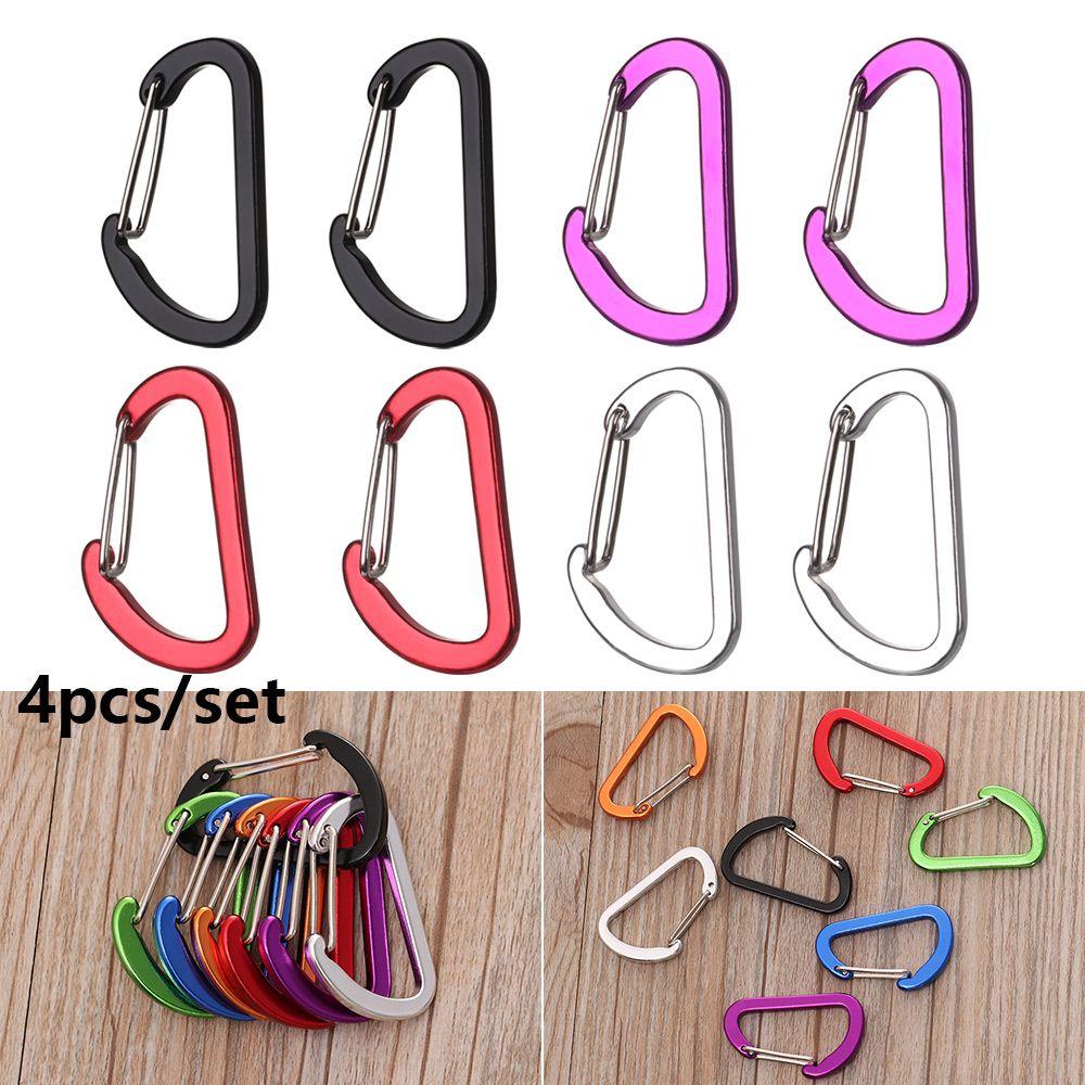 Buckle Hook Aluminum Alloy Climbing Snap Clip Outdoor Camping Keyring D-Ring Keychain Carabiner