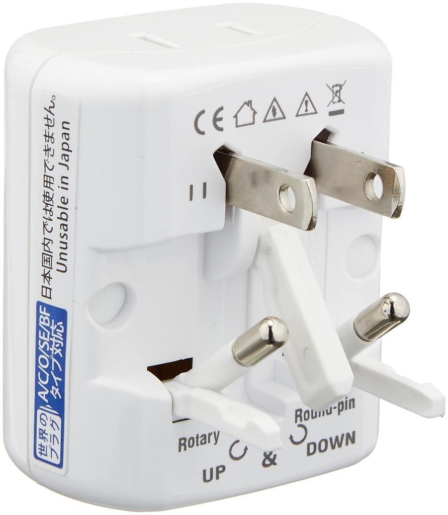 Kashimura Conversion Plug for Overseas 2 Port Power World Compatible Power B3 O2 NTI-164 Use, Supply, Plug, A/B/C/O/SE/BF / /