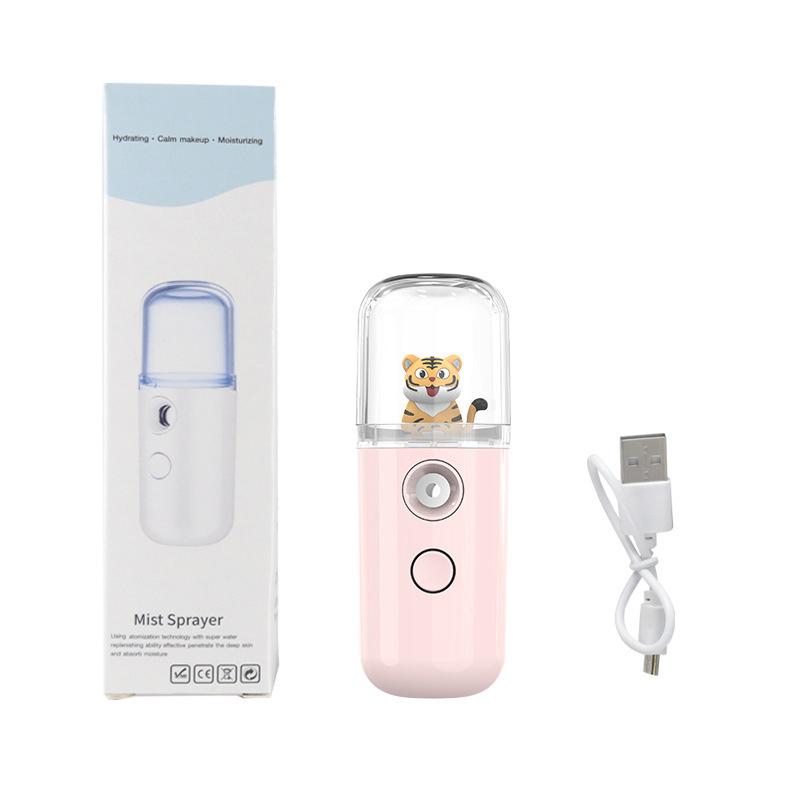 Portable Mini Beauty Skin Care Tools USB Rechargeable Mist Facial Sprayer Steamer Humidifier Face Moisturizing Nebulizer