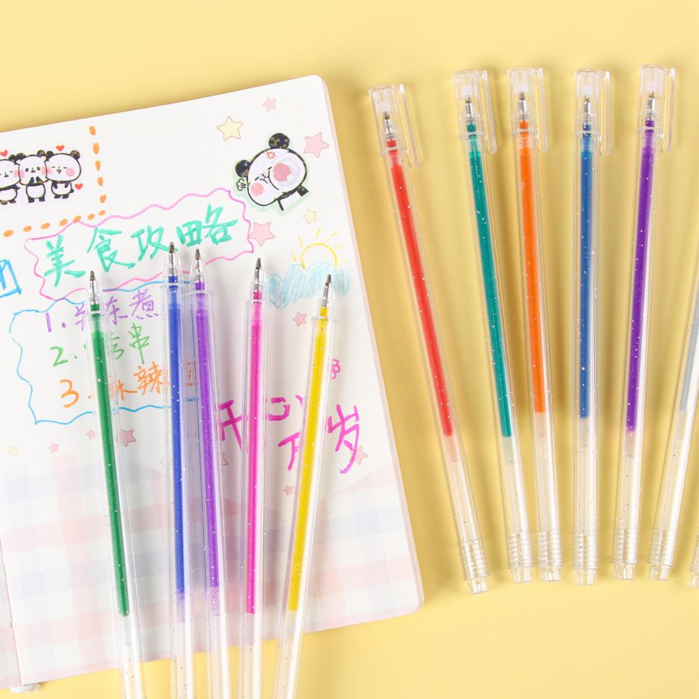 8 Color Glitter Metal Ballpoint Pens Set Luxury Gift for Artists Journaling DIY Crafts Scrapbooking