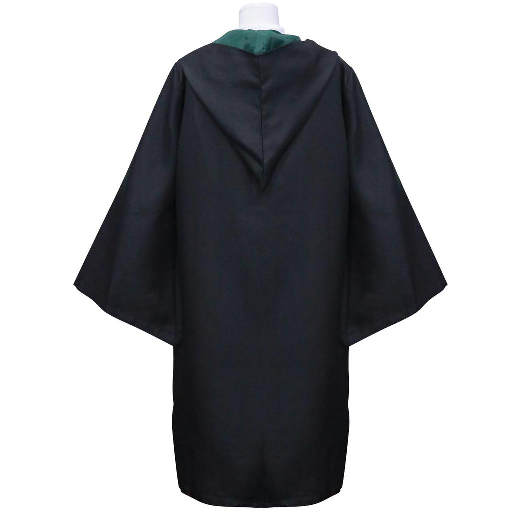 Гарри Поттер мантия очки галстук волшебная палочка 4 предмета полный комплект костюм унисекс M Слизерин зеленый + + +