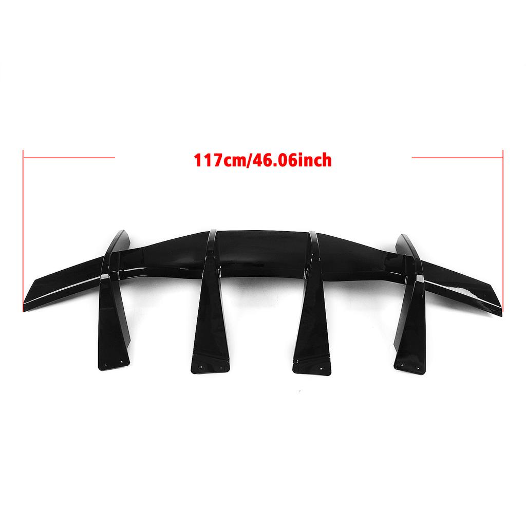 Rear Bumper Lip Shark Fin Style Diffuser For Chevrolet Corvette C8 Stingray Z51 2020-2026 C8 E-Ray 2024-2026 Rear Lip Splitter