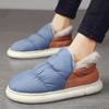 Fashion Men New Winter Boots  Soft Cozy Ankle Boot Warm Waterproof  Snow Boots Fashion Plush Flat  Men Slip-on Shoes Outdoor