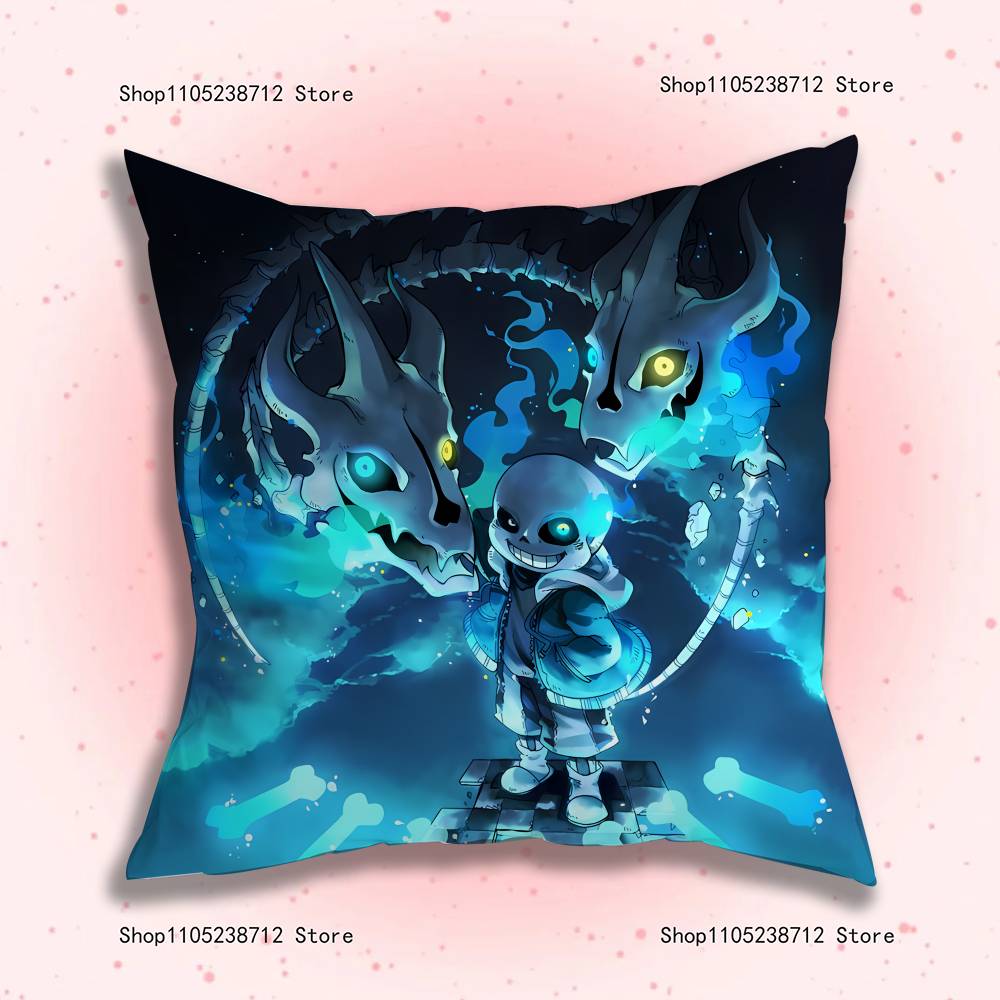 Game U-Undertale S-Sans Pillow Case Cute Cartoon Anime Peripheralsbedroom Sofa Decorative Cushion Cover Soft Cushion Cover