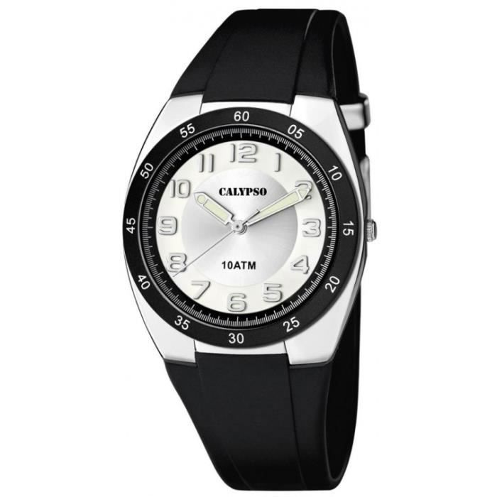 Montre - CALYPSO - Street Style K5753/5 - Cadran Noir - Bracelet Plastique - 10 ATM