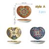 Bohemian Ceramic Love Plate High Value Household Creative Vegetable Plate Fruit Plate Steak Plate All Season Applicable Tablewar