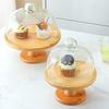 Transparent Wooden Cake Stand Glass Cover Cake Display Stand Cheese Stand Butter Box  Afternoon Tea