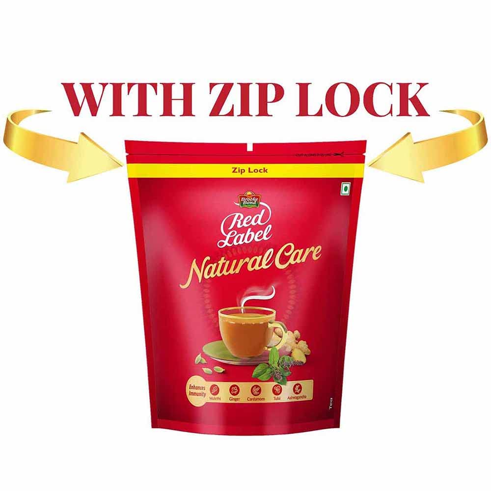 Чай Brooke Bond Red Label Natural Care 1 кг Упаковка Вкусный Масала Чай с Аюрведическими Травами