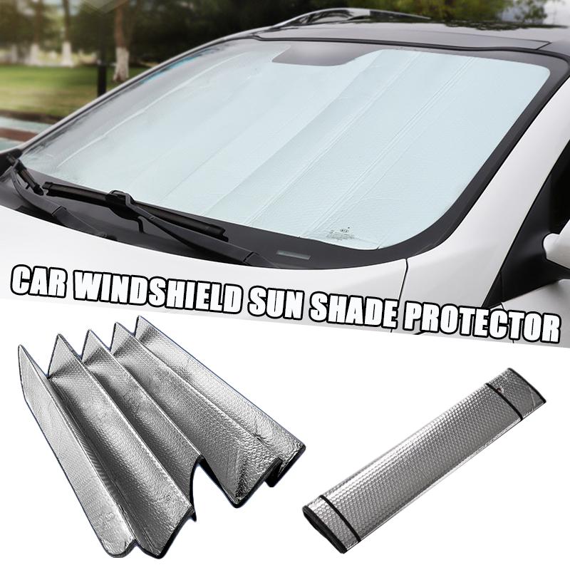 Автомобильный солнцезащитный козырек, 1 шт., серебристый цвет, складной козырек для лобового стекла автомобиля, передний и задний блок, солнцезащитный козырек, автомобильные аксессуары