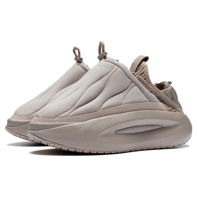 Li Ning Cloud Travel Fluffy Fabric Shock Absorbing Non-Slip Wear-Resistant Lightweight Low-Top Sports Casual Shoes Women Sneaker Gray AZGS146-2