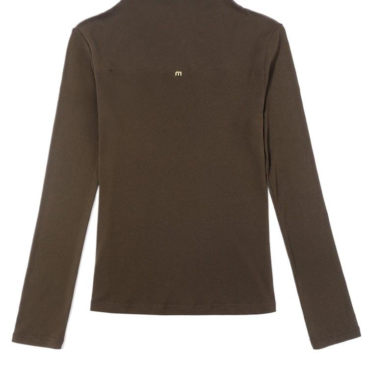 Новая зимняя стильная универсальная рубашка с полуводолазкой, тонкая рубашка с длинным рукавом и сетчатой основой, футболка для женщин