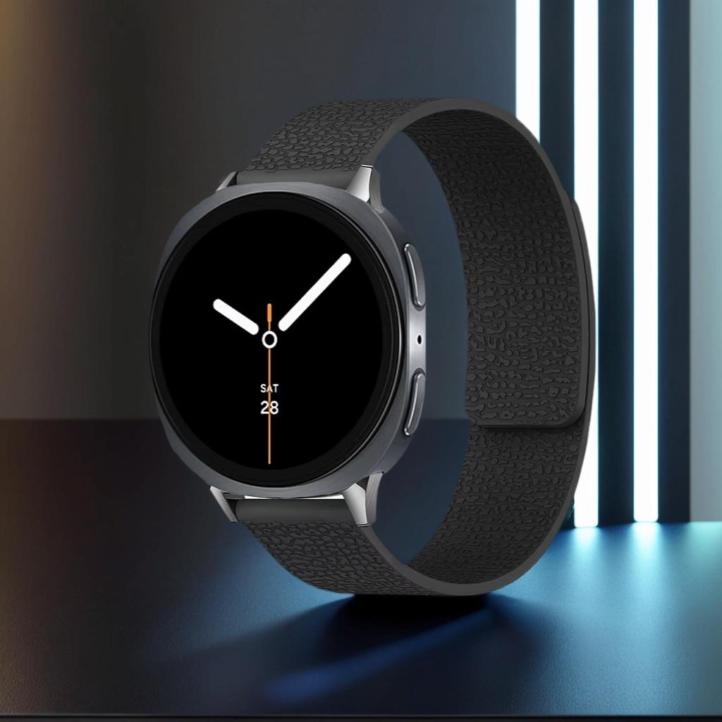 Браслет для Samsung Galaxy Watch 8 классический ремешок 46 мм Силиконовый с узором личи Магнитная застежка Ремешок Galaxy watch 8 40/44 мм