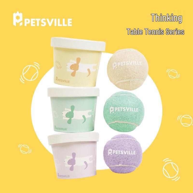 PETSVILLE Интерактивная уличная теннисная мяч-игрушка для собак - Убийца скуки, Прочный дизайн