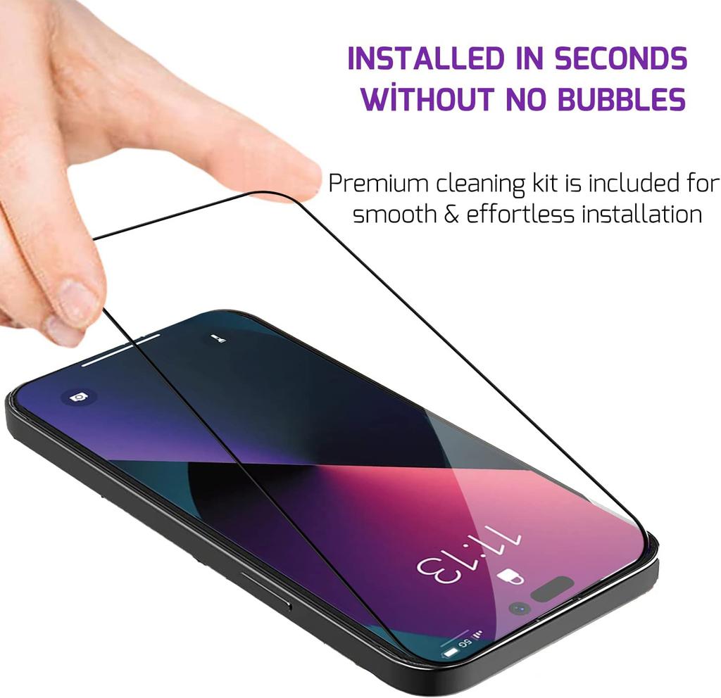 2 упаковки защитного закаленного стекла для iPhone 14 серии 13 12 11 Pro Max XR X Xs Max Защитная пленка для экрана iPhone 13 12 Mini 7 8 6 Plus SE 2020 Стекло