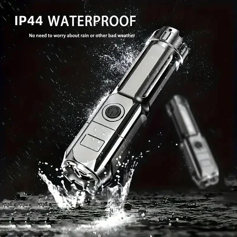 Мощный светодиодный фонарь, перезаряжаемый через USB, водонепроницаемый, с зумом, аварийный, для рыбалки, охоты, для кемпинга на открытом воздухе, светодиодный фонарь, рабочий фонарь