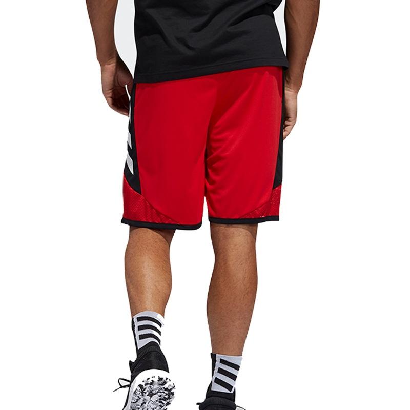 Adidas Casual Shorts Men's Red Moderate Straight Fit Pants FL0928