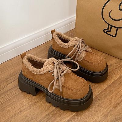 Модная женская обувь на толстом каблуке, осенняя новинка, с круглым носком, глубоким вырезом, передним ремешком, толстой подошвой, нескользящая, износостойкая, низкая обувь