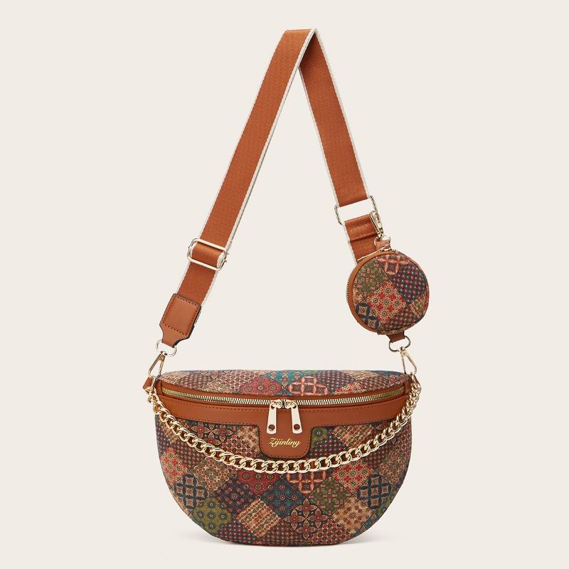 Niche Design Sense Printed Crossbody Bag Модная женская нагрудная сумка через плечо на одно плечо