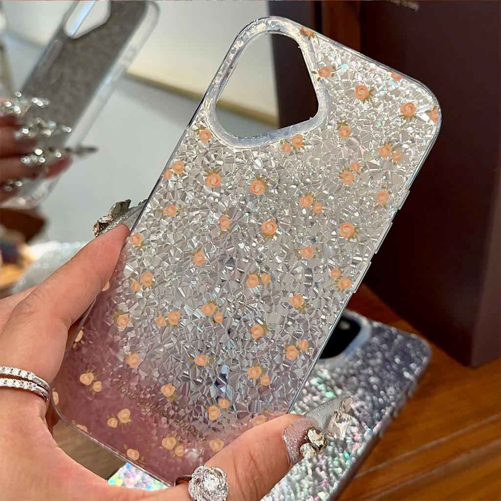 Акриловая задняя панель TPU бампер для iphone 14 Air XR 16 Plus 17 Pro 13 15 XS Max 11 18 Pro Max 12 Любовь к оранжевым цветам hone Чехол противоударный