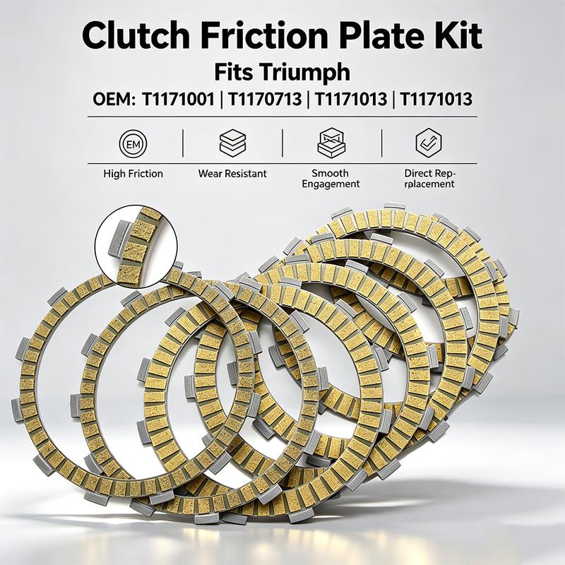 Friction Clutch Plates For Triumph Daytona 955i Speed Triple 1050 RS ST Sprint Tiger 1050cc SE T1171001 T1170713 T1171013