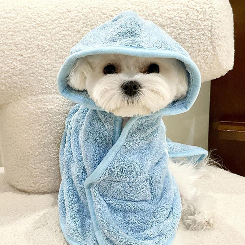 Super Absorbent Cute Pet Bathrobes For Small To Medium-sized Dogs And Cats-quick To Dry, With A Safe Velcro Seal