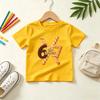Kids Black Short Sleeve T Shirt Cookie Wafer Shaped Number 67 Six Seven Letter Print Crew Neck Boys Girls Casual Summer Tee