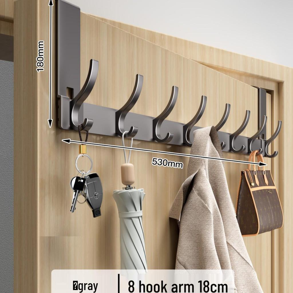Over-the-Door No-Drill Coat Rack & Clothes Hook