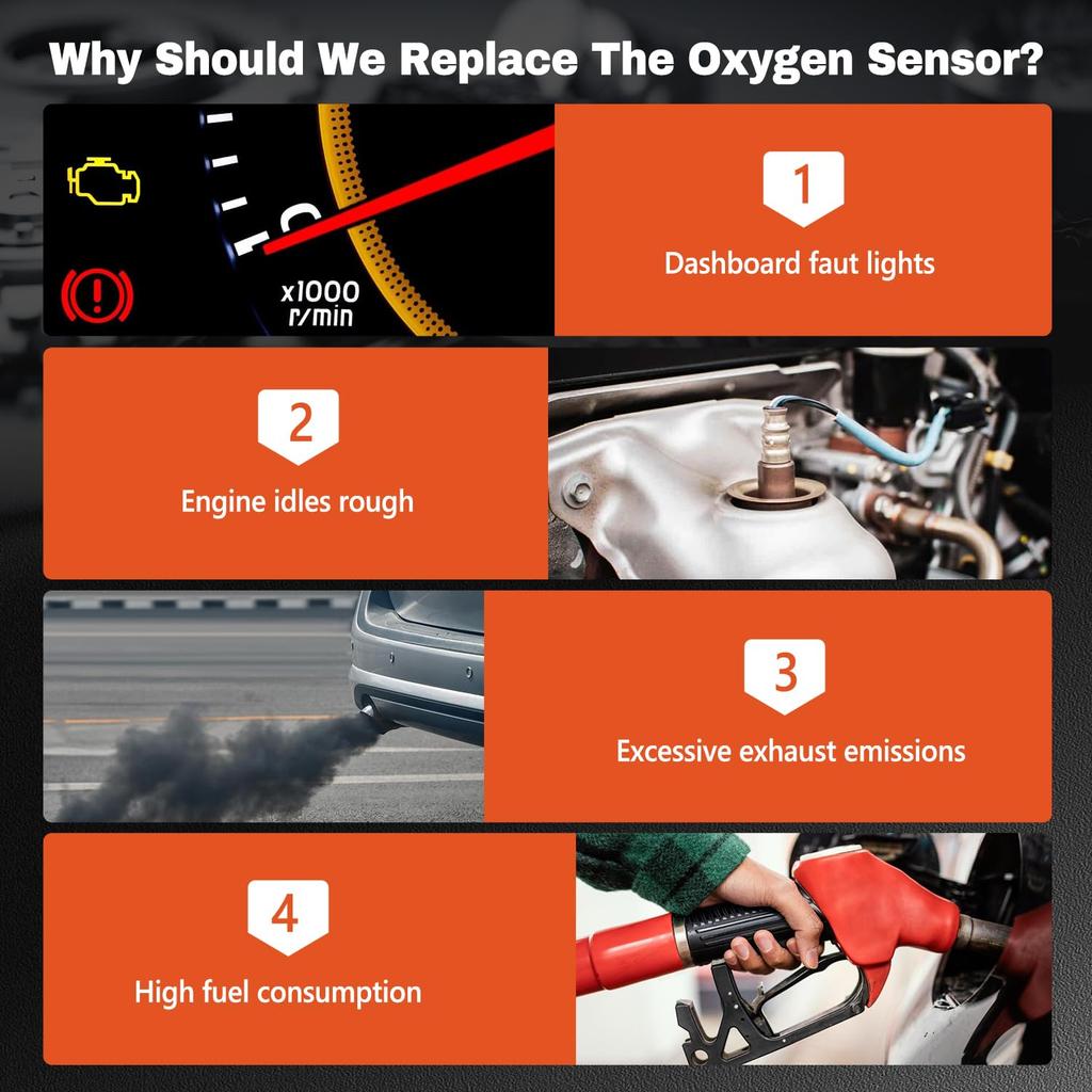 2Pcs Oxygen Sensor Upstream Downstream O2 Sensor Compatible With 2011-2016 Chevy Cruze 2012- Chevy Sonic 2013- Chevy Trax 1.4L L4, 2013- Buick Encore