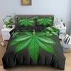 Green Nature Weed Leaves Comfortable Duvet Quilt Cover Pillowcase Bedding Set Children Bedroom Decoration Home Textile