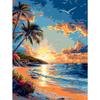 5d DIY Diamond Painting Cross Stitch Watercolor Seaside Scenery Diamond Embroidery Mosaic Full Round Drill Home Decor