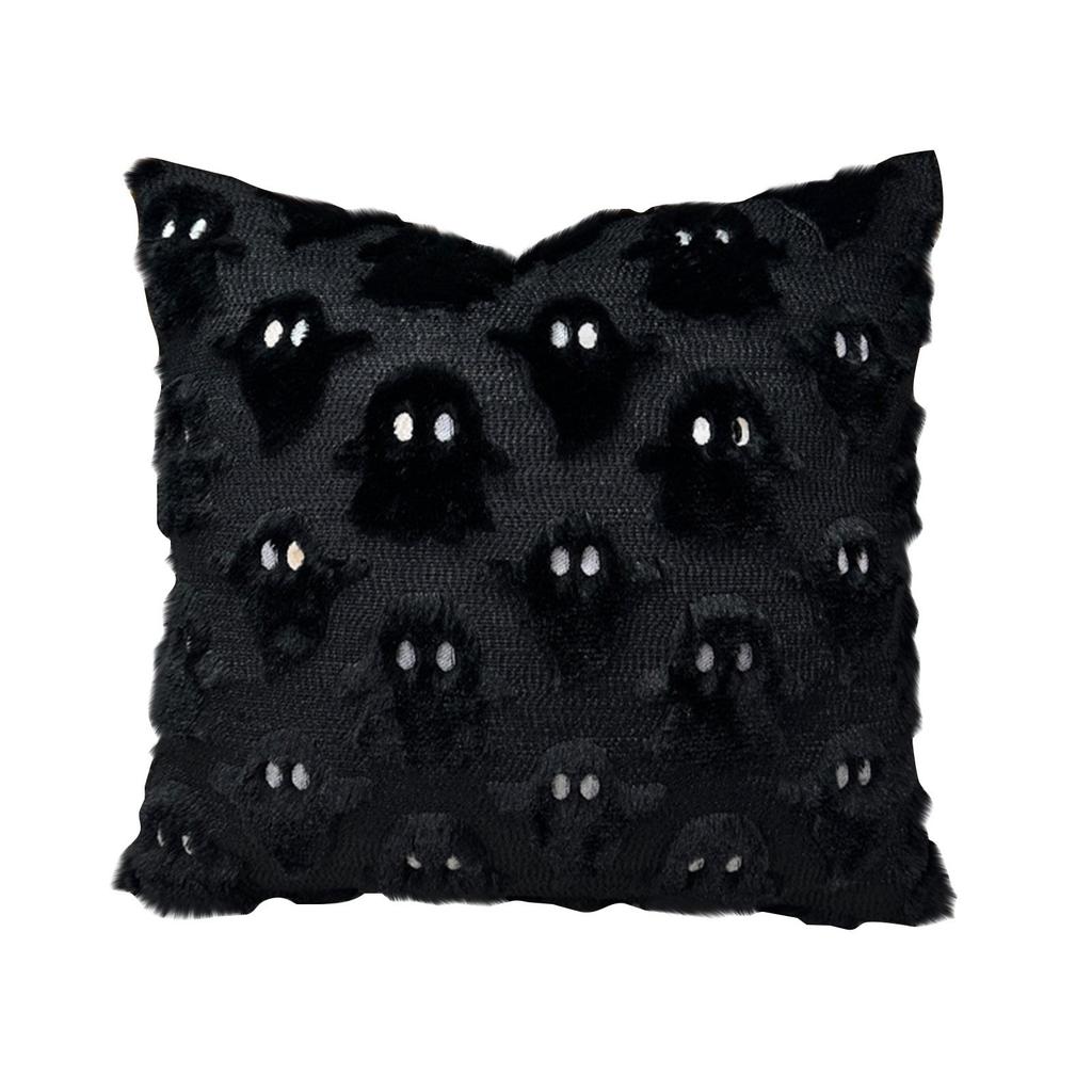 Halloween Pillow Covers 18x18 Inch Throw Pillow Cases Soft Plush Faux Wool Couch Cushion Case For Chair Sofa Bedroom Room Home Decor