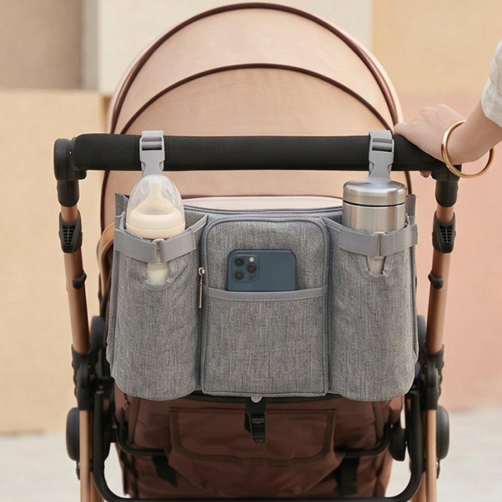 Baby Stroller Organizer Bag Large Capacity Diaper Storage Bag Waterproof Oxford Universal
