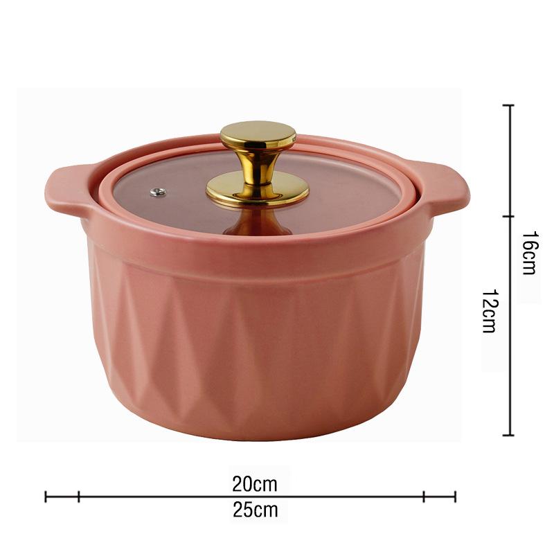 Современная простая матовая глазурь из керамики - жаропрочная, креативная кастрюля для тушения