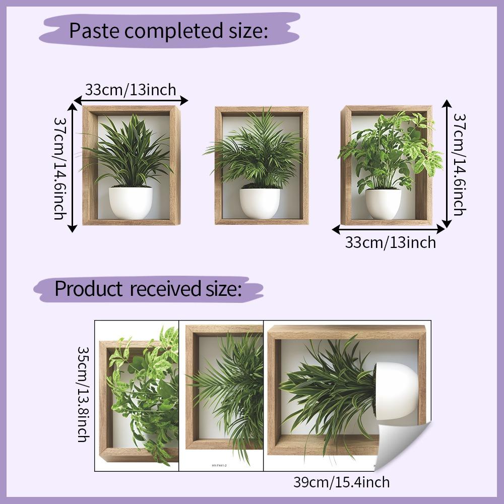 Removable Wall Mural DIY Wall Art NEW Potted Plant Decals Home Decor