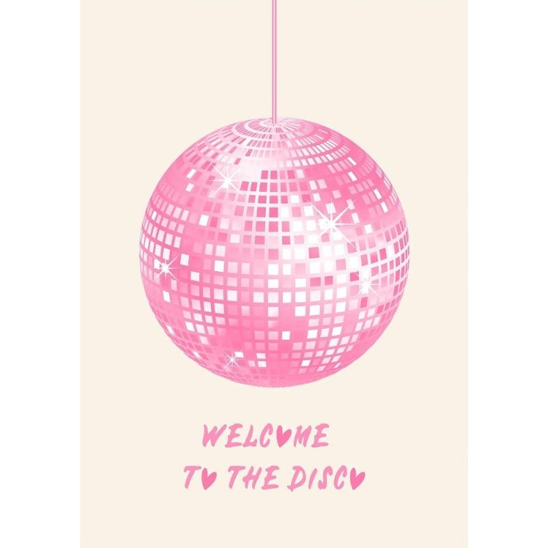 Pink Bows Canvas Painting Wall Art Cherry Disco Ball Zebra Poster Print Picture Preppy Girl Room Home Decor