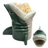 Shark Head Popcorn Bucket Realistic Movie Snack Bowl ABS Plastic