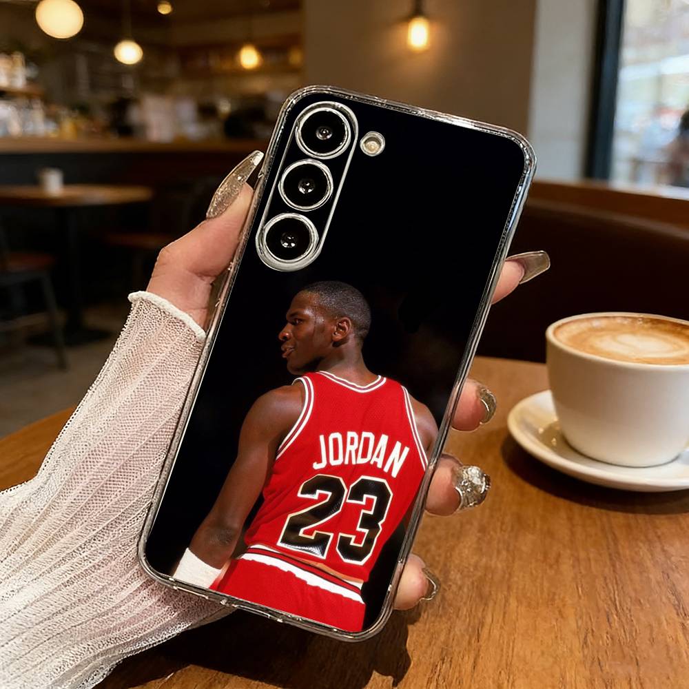 Cool and Classic J-Jordan Phone Case For Samsung S25,S24,S21,S22,S23,S30,Ultra,S20,Plus,Fe,Lite Transparent Cover