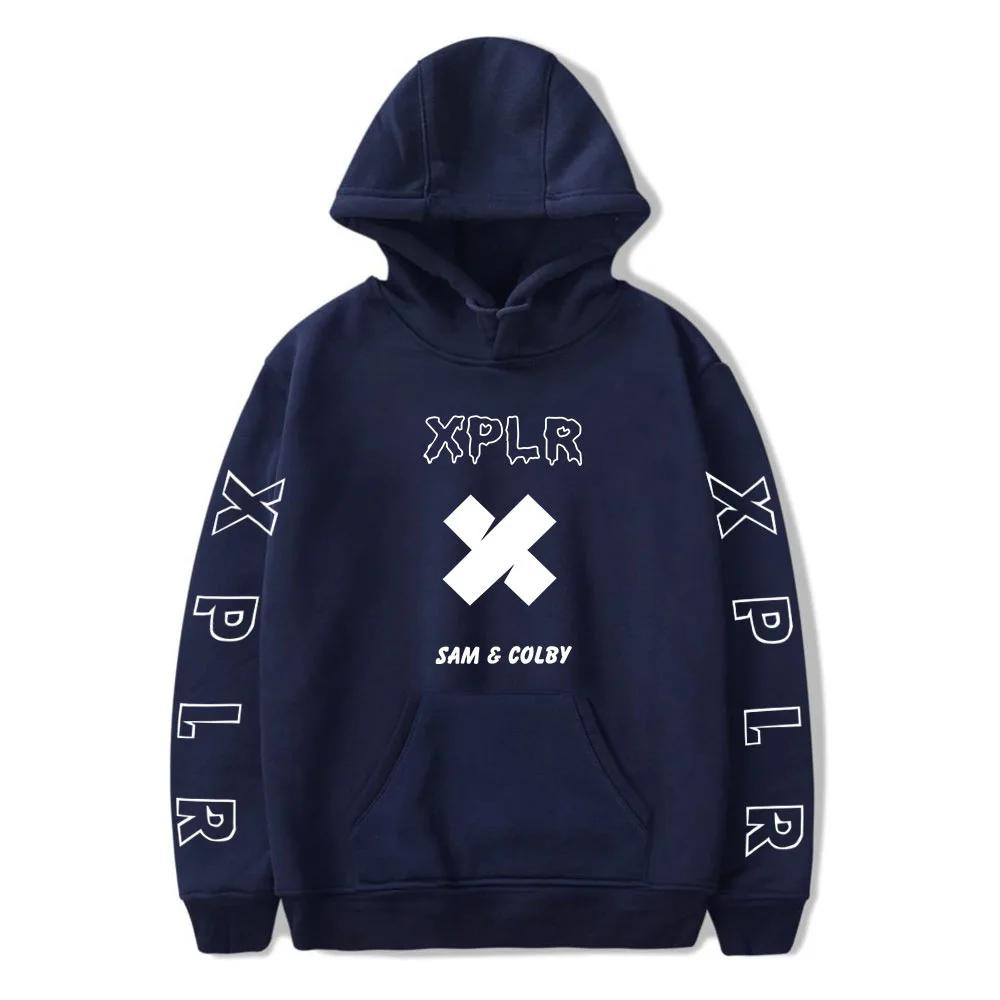Зимние толстовки с капюшоном Sam And Colby Pullover XPLR Hoodie Printed Sam And Colby Hoodies Sweatshirts Men Hoodie Youtube Casual Sweatshirt