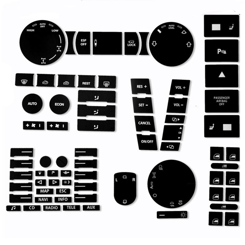 Подходит для VW Touareg 2004 2005 2006 2007 2008 2009 Автомобильный передний радиокнопка Декаль Наклейка с Набором для Ремонта Навигации